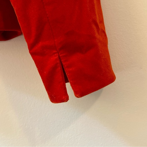 Talbots Classic Velvet Deep Orange Blazer Size 12p - Picture 4 of 8